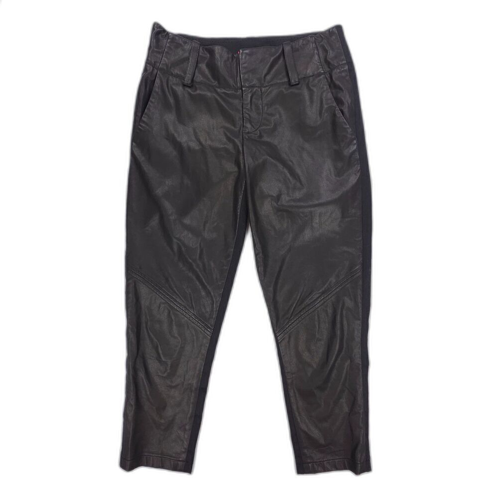 ALICE + OLIVIA Anders Lamb Leather Pant Linen Minimal Quiet Luxury French Girl